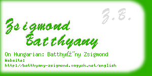 zsigmond batthyany business card